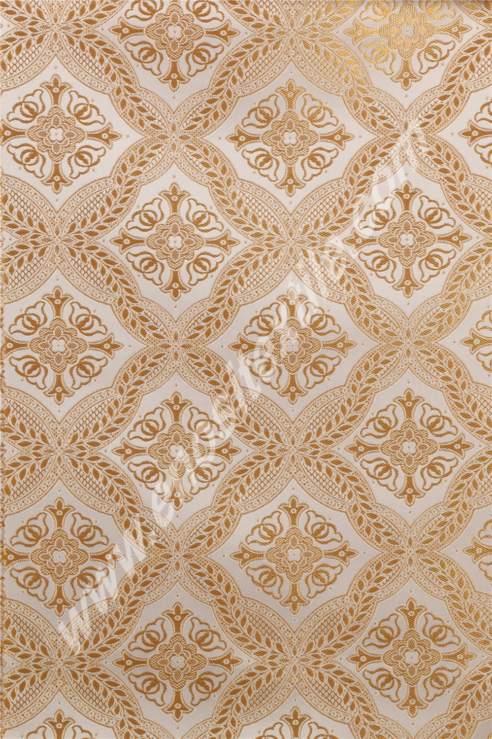 KL-052 White-Gold Brocade Fabrics